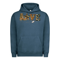 Pigment Midnight Navy camouflage military boots love Urban Hoodie - Artiststas