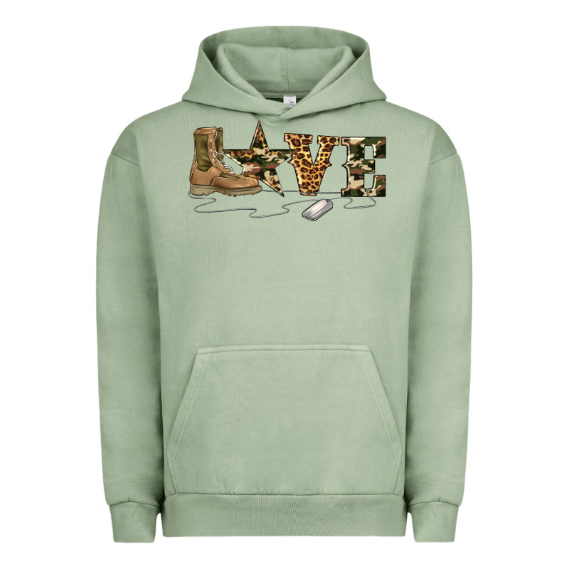 Camouflage Military Boots Love Urban Hoodie by Artiststas | Teevron