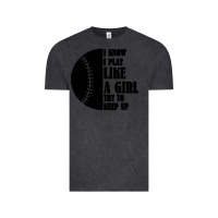 Vintage Black I Know I Play Like A Girl Try To Keep Up Vintage Tee - Bettercallsaul