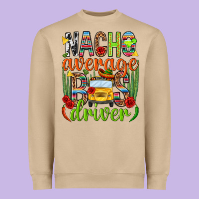 Nacho Average Bus Driver Mexico Heavyweight Sweatshirt Designed By Howdyjamesfarm