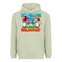 Matcha 1st Grade Level Unlocked Heavyweight Hoodie - CowhideDigitalArt