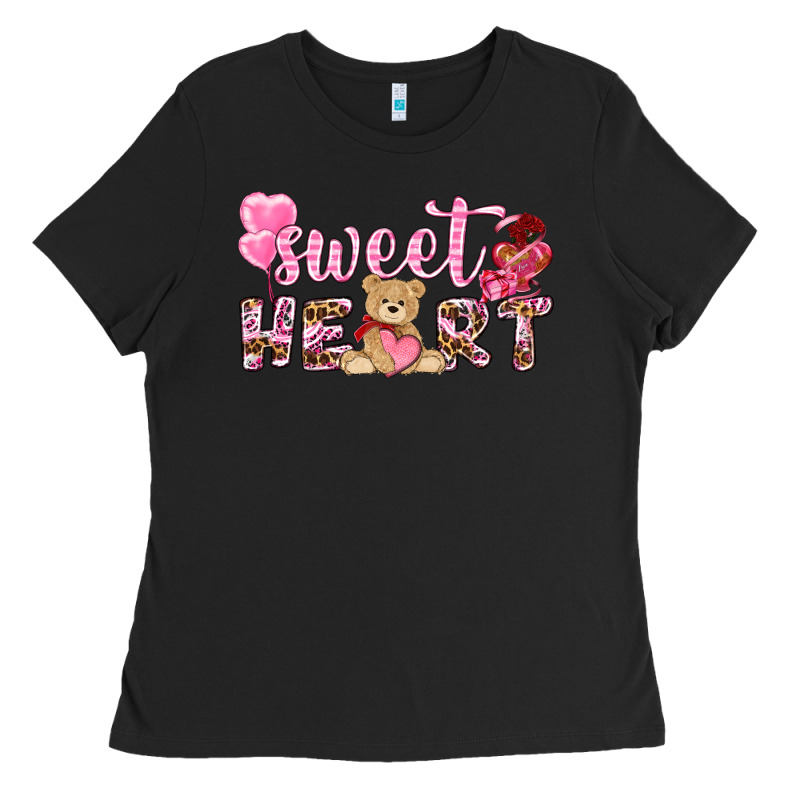 Sweetheart With Bear Ladies Tee by NancyCooperArtShop | Teevron