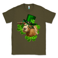 Army Green st. patrick's day goat clovers and leprechaun hat Classic Tee - RanaPortraitStore