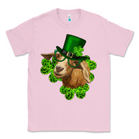 Bubblegum Pink st. patrick's day goat clovers and leprechaun hat Classic Tee - RanaPortraitStore