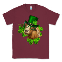 Burgundy st. patrick's day goat clovers and leprechaun hat Classic Tee - RanaPortraitStore