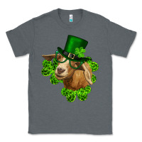 Charcoal Heather st. patrick's day goat clovers and leprechaun hat Classic Tee - RanaPortraitStore