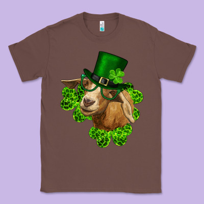 St. Patrick's Day Goat Clovers And Leprechaun Hat Classic Tee Designed By Ranaportraitstore