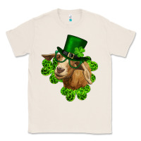 Natural st. patrick's day goat clovers and leprechaun hat Classic Tee - RanaPortraitStore