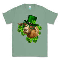 Sage st. patrick's day goat clovers and leprechaun hat Classic Tee - RanaPortraitStore