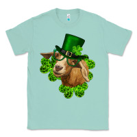 Seafoam st. patrick's day goat clovers and leprechaun hat Classic Tee - RanaPortraitStore
