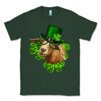 Sports Green st. patrick's day goat clovers and leprechaun hat Classic Tee - RanaPortraitStore