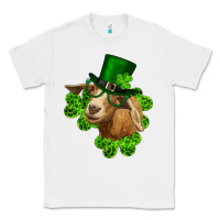 White st. patrick's day goat clovers and leprechaun hat Classic Tee - RanaPortraitStore