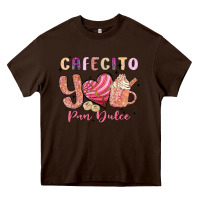 Chocolate Brown cafecito y pan dulce Heavy Core Tee - MaliasSmallBusiness