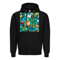 Black school boy coffe cup with camouflage seamless pattern bbs Zipper Hoodie - BundleAndBundleShop