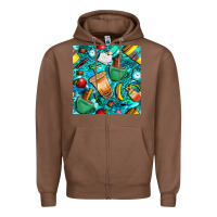 Chestnut school boy coffe cup with camouflage seamless pattern bbs Zipper Hoodie - BundleAndBundleShop