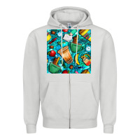 Dove Grey school boy coffe cup with camouflage seamless pattern bbs Zipper Hoodie - BundleAndBundleShop