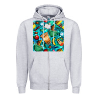 Heather Grey school boy coffe cup with camouflage seamless pattern bbs Zipper Hoodie - BundleAndBundleShop