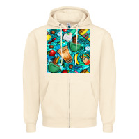 Sandshell school boy coffe cup with camouflage seamless pattern bbs Zipper Hoodie - BundleAndBundleShop