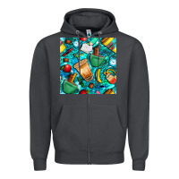 Smoke school boy coffe cup with camouflage seamless pattern bbs Zipper Hoodie - BundleAndBundleShop