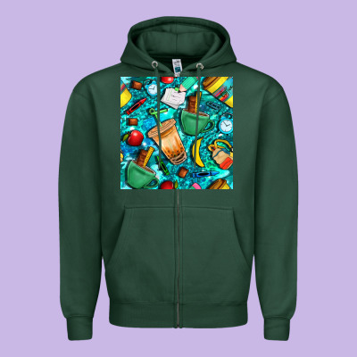 School Boy Coffe Cup With Camouflage Seamless Pattern Bbs Zipper Hoodie Designed By Bundleandbundleshop