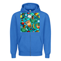 True Royal school boy coffe cup with camouflage seamless pattern bbs Zipper Hoodie - BundleAndBundleShop