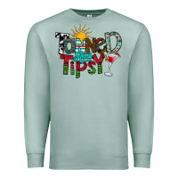 Seafoam Tanned And Tipsy Premium Sweatshirt - CowhideDigitalArt