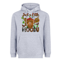 Heather Grey Just a Little Moody Heavyweight Hoodie - CowhideDigitalArt