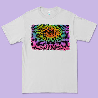 Colorful Zebra Background Premium Tee Designed By Ranaportraitstore