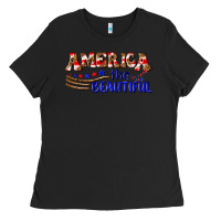 Black America the beautiful Ladies Tee - NancyCooperArtShop