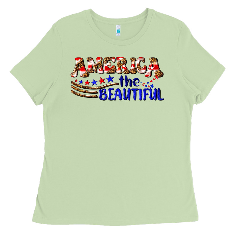 America The Beautiful Ladies Tee by NancyCooperArtShop | Teevron