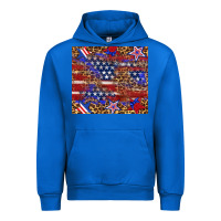 Cobalt American flag and star leopard Urban Hoodie - Artiststas