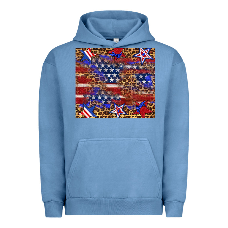 American Flag And Star Leopard Urban Hoodie by Artiststas | Teevron