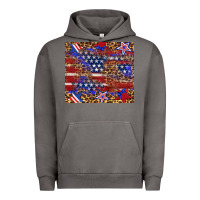 Pigment Tornado American flag and star leopard Urban Hoodie - Artiststas