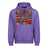 Tulip American flag and star leopard Urban Hoodie - Artiststas
