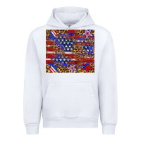 White American flag and star leopard Urban Hoodie - Artiststas