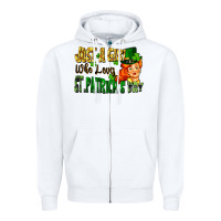 White Just a girl who loves St. Patrick's Day Zipper Hoodie - FaDigitalArtStudio