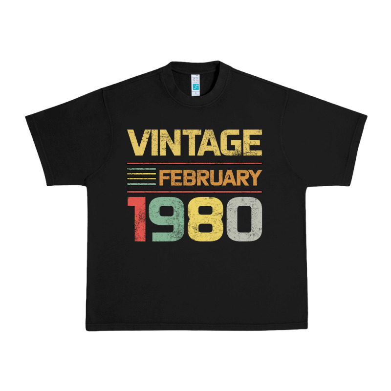 Born In 1980 Vintage February Urban Heavy Tee by Bettercallsaul | Teevron