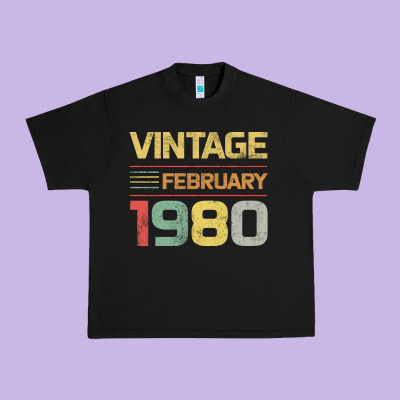 Born In 1980 Vintage February Urban Heavy Tee Designed By Bettercallsaul