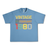 Pebble Blue Born in 1980 Vintage February Urban Heavy Tee - Bettercallsaul