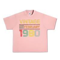Salmon Born in 1980 Vintage February Urban Heavy Tee - Bettercallsaul