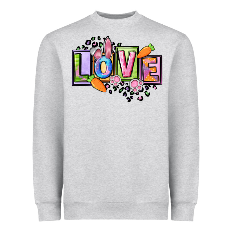 Easter Love Happy Easter Day Heavyweight Sweatshirt by CowGirlArtShop | Teevron