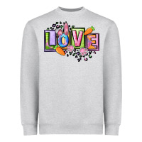 Heather Grey Easter love Happy Easter Day Heavyweight Sweatshirt - CowGirlArtShop