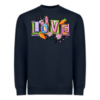Navy Easter love Happy Easter Day Heavyweight Sweatshirt - CowGirlArtShop