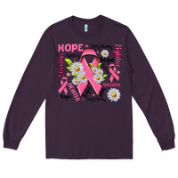 Plum Breast Cancer Long Sleeve Tee - NancyCooperArtShop