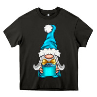 Asphalt winter gnome with gift Heavy Core Tee - NancyCooperArtShop