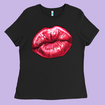 Lips Mark Ladies Tee Designed By Nancycooperartshop