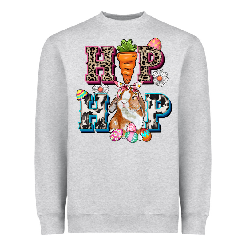 Western Hip Hop Bunny Easter Day Heavyweight Sweatshirt by CowGirlArtShop | Teevron