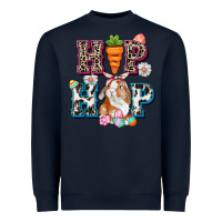 Navy Western hip hop bunny Easter Day Heavyweight Sweatshirt - CowGirlArtShop