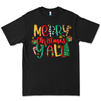 Black merry christmas y'all Premium Tee - MaliasSmallBusiness