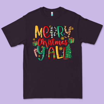 Merry Christmas Y'all Premium Tee Designed By Maliassmallbusiness
